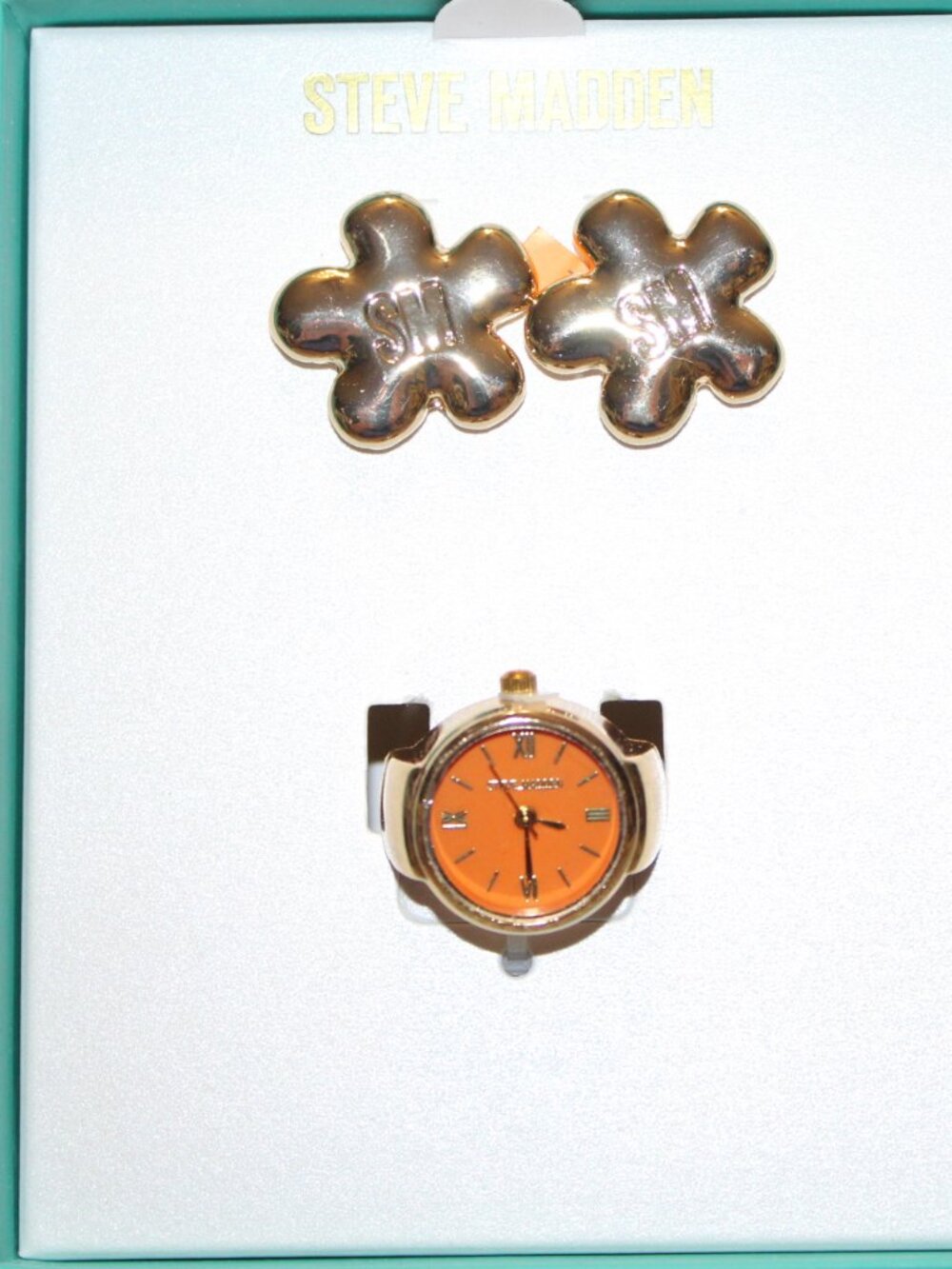 NWT Steve Madden jewelry set earrings and ring watch CUTE! - Picture 7 of 8